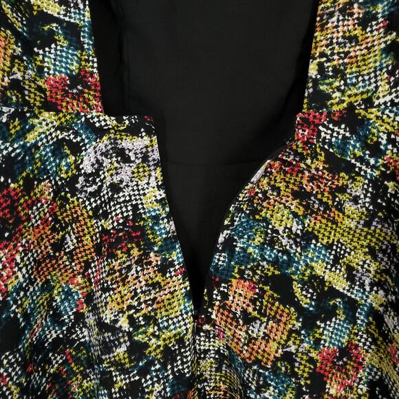 Love Sadie Abstract Houndstooth Print Long Sleeve Fit and Flare Dress Small NWT - Picture 10 of 13